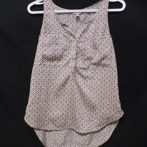 Dynamite partial button front top, extra small